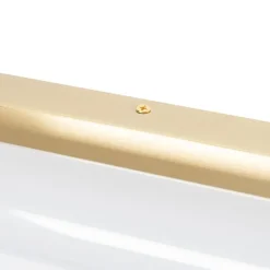 QAZQA Badezimmerlampen|Led-Wandleuchten*Wandleuchte weiß mit gold inkl. LED 3-stufig dimmbar IP44 - Yordi