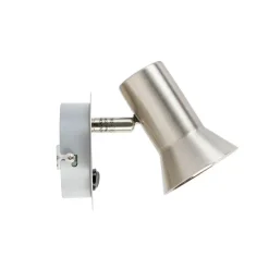 QAZQA Wandleuchten|Wohnzimmerlampen*Wandspot Stahl dreh- und neigbar mit Schalter - Karin 1