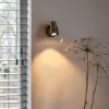 QAZQA Wandstrahler|Wandleuchten*Wandstrahler Bronze schwenkbar und neigbar mit Schalter - Karin 1