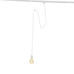 QAZQA Schlafzimmerlampen|Küchenlampen*Weiße Hängelampe für Schienensystem 1-phasig - Iconic Cavalux