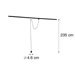 QAZQA Schlafzimmerlampen|Küchenlampen*Weiße Hängelampe für Schienensystem 1-phasig - Iconic Cavalux