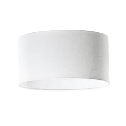 QAZQA Lampenschirme*Weiße ovale Leinenlampe 35/23/18