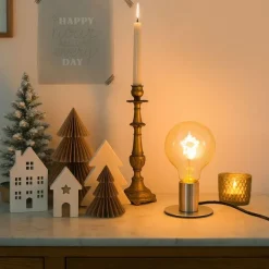 LUEDD Led Lampen*Weihnachts E27 LED Lampe Stern Filament G95 Amber 1.8W 50 lm 1800K