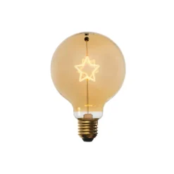 LUEDD Led Lampen*Weihnachts E27 LED Lampe Stern Filament G95 Amber 1.8W 50 lm 1800K
