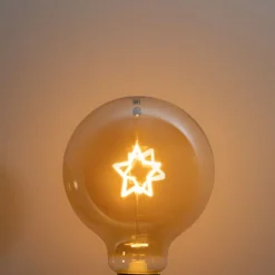 LUEDD Led Lampen*Weihnachts E27 LED Lampe Stern Filament G95 Amber 1.8W 50 lm 1800K