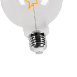 LUEDD Led Lampen*Weihnachts E27 LED Lampe Stern Filament G95 Klar 1.8W 120 lm 2700K
