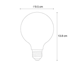 LUEDD Led Lampen*Weihnachts E27 LED Lampe Stern Filament G95 Klar 1.8W 120 lm 2700K