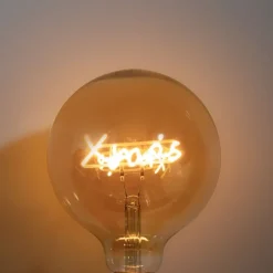 LUEDD Led Lampen*Weihnachts E27 LED-Glühbirne G125 Amber 3,4W 100 lm 1800K