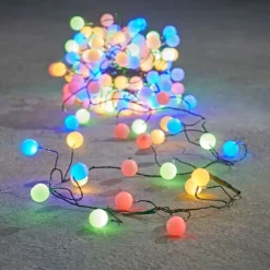 Luca Lighting Gartenbeleuchtung|Led-Außenleuchten*Weihnachts Lichterkette Grün mit 140 Multicolor LEDs 3,5m IP44 - Dasher