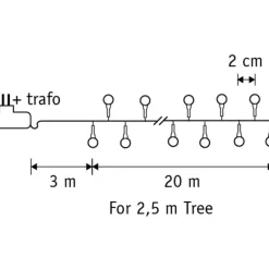 Luca Lighting Gartenbeleuchtung|Led-Außenleuchten*Weihnachts Lichterkette Grün mit 1000 LEDs Multicolor 23m IP44 - Comet