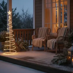 QAZQA Led-Außenleuchten|Gartenbeleuchtung*Weihnachtsbaum Weiß inkl. LED IP44 - Puno