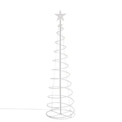 QAZQA Led-Außenleuchten|Gartenbeleuchtung*Weihnachtsbaum Weiß inkl. LED IP44 - Puno