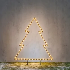 Luca Lighting Led-Außenleuchten*Weihnachtsbaumstrahler schwarz 71cm inkl. LED IP44 mit Fernbedienung - Kas