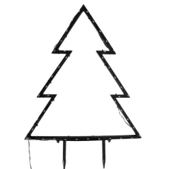 Luca Lighting Led-Außenleuchten*Weihnachtsbaumstrahler schwarz 71cm inkl. LED IP44 mit Fernbedienung - Kas