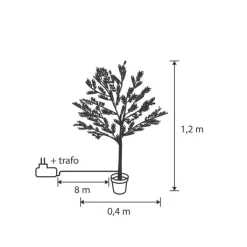 Luca Lighting Led-Außenleuchten*Weihnachts-Bodenleuchte Baum 120cm inkl. LED mit Timer IP44 - Fuyu
