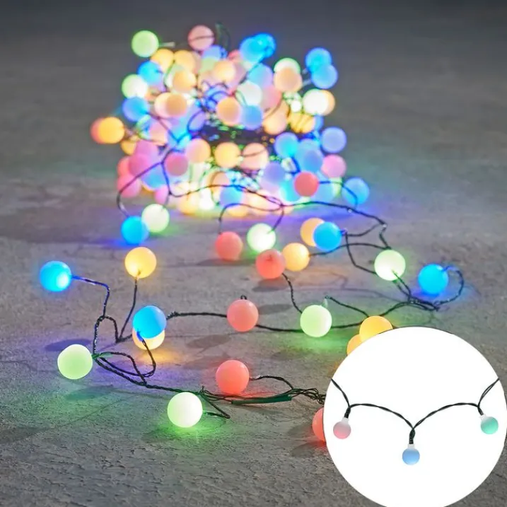 Luca Lighting Gartenbeleuchtung|Led-Außenleuchten*Weihnachts-Lichterkette grün mit 200 LEDs Multicolor 5m IP44 - Dasher