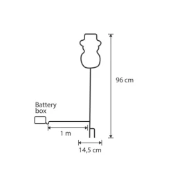 Luca Lighting Led-Außenleuchten*Weihnachts-Neon-Bodenspot Weißer Schneemann inkl. LED mit Timer IP44 - Fura