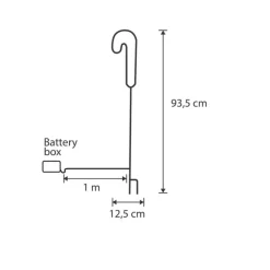 Luca Lighting Led-Außenleuchten*Weihnachts-Neon-Gartenstecker Rote Zuckerstange inkl. LED mit Timer IP44 - Fura