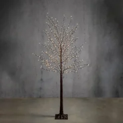 Luca Lighting Led-Außenleuchten*Weihnachts-Stehleuchte brauner Baum 180cm inkl. LED mit Timer IP44 - Ki