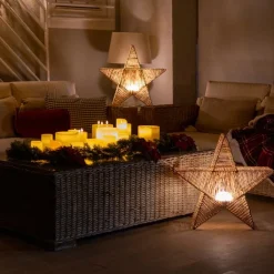 Newgarden Gartenbeleuchtung|Led-Außenleuchten*Weihnachts-Stehleuchte Braun 40cm inkl. LED IP54 Akku - Sisine