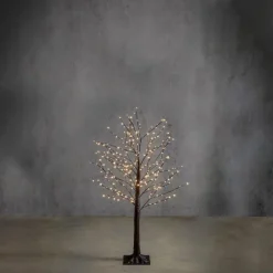 Luca Lighting Led-Außenleuchten*Weihnachts-Stehleuchte brauner Baum 120cm inkl. LED mit Timer IP44 - Ki