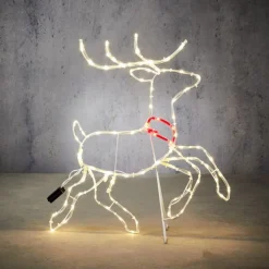 Luca Lighting Led-Außenleuchten*Weihnachts-Stehleuchte Hirsch 50cm inkl. LED mit Timer IP44 - Pax