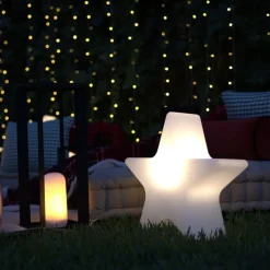 Newgarden Gartenbeleuchtung|Led-Außenleuchten*Weihnachts-Stehleuchte weiß 45 cm inkl. wiederaufladbarer Solar-RGBW-LED - Nova