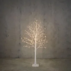 Luca Lighting Led-Außenleuchten*Weihnachts-Stehleuchte Weiß Baum 120cm inkl. LED mit Timer IP44 - Ki