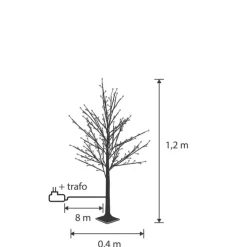 Luca Lighting Led-Außenleuchten*Weihnachts-Stehleuchte Weiß Baum 120cm inkl. LED mit Timer IP44 - Ki