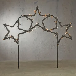 Luca Lighting Gartenbeleuchtung|Led-Außenleuchten*Weihnachtsstrahler Sterne inkl. LED mit 8 Einstellungen und Timer - Rudolph