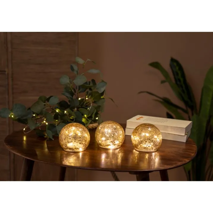 Newgarden Wohnzimmerlampen|Esszimmerlampen*Weihnachts-Tischleuchte Gold 10cm inkl. LED 3er-Set - Lua