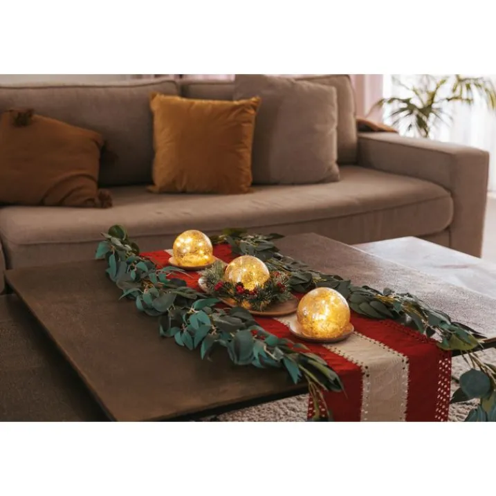 Newgarden Wohnzimmerlampen|Esszimmerlampen*Weihnachts-Tischleuchte Gold 10cm inkl. LED 3er-Set - Lua