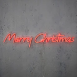 Luca Lighting Küchenlampen|Esszimmerlampen*Weihnachts-Wandlampe Neon Rot - Frohe Weihnachten