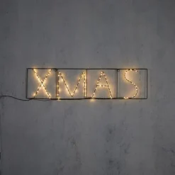 Luca Lighting Led-Außenleuchten*Weihnachts-Wandleuchte schwarz XMAS inkl. LED mit Timer IP44 - Yoro