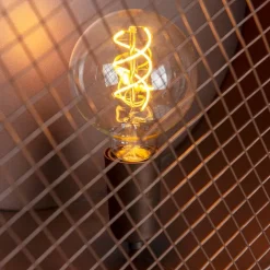 QAZQA Stehlampen|Wohnzimmerlampen*Weinlesestehlampe auf Bambusstativgrün mit Kupfer - Fass