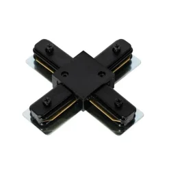 QAZQA Deckenstrahler|Aufbaustrahler*X-Kupplung für 1-Phasen-Schiene schwarz - Iconic