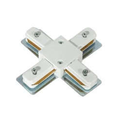 QAZQA Deckenstrahler|Aufbaustrahler*X-Verbinder für 1-Phasen-Schiene weiß - Iconic