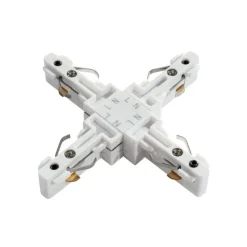 QAZQA Deckenstrahler|Aufbaustrahler*X-Verbinder Schiene weiß 1-phasig - Slimline