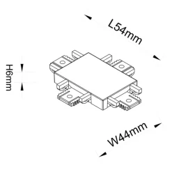 QAZQA Deckenstrahler|Aufbaustrahler*X-Verbinder Schienenstrahler schwarz 1-phasig - Magnetic